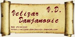 Velizar Damjanović vizit kartica